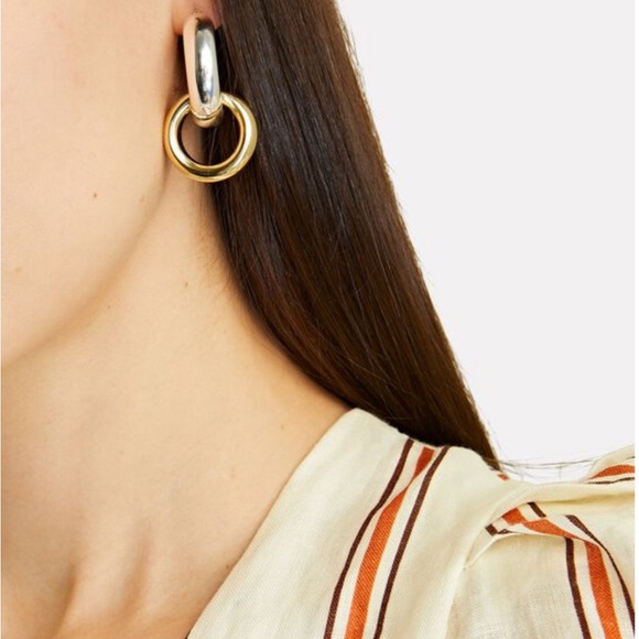 Penelope Double Hoop Earrings : Argento Vivo - Picture 3 of 8